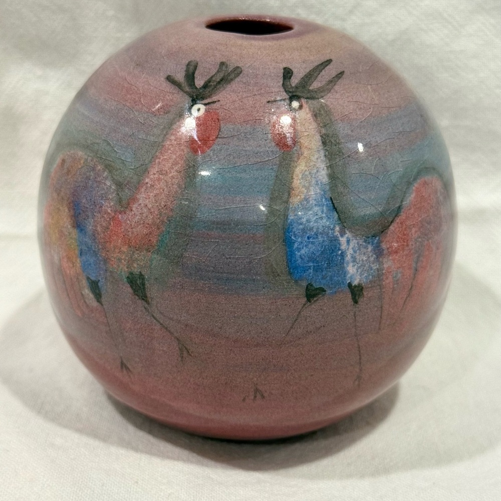 POLIA PILLIN BALL VASE Undeniably Superb Mid-Century Modern Ceramic